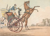 "Sporting Discoveries, or the Miseries of Driving:" ... Up and Down, or the Endeavor to Discover Which Way Your Horse is Inclined to Come Down, Backwards or Forwards