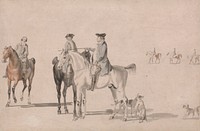 The Duke of Cumberland With a Gentleman and a Groom, All Mounted, and Dogs