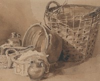 Still Life with Baskets and Pottery