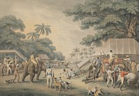 Going Out in the Morning: an illustration for Captain Thomas Williamson's "Oriental Field Sports"