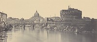 The Castle and Bridge of St. Angelo, with the Vatican in the Distance