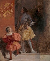 A Knight and Page (from Johann Wolfgang von Goethe’s “Götz von Berlichingen” )