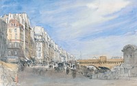 Pont Neuf from the Quai de l'Ecole, Paris by David Cox