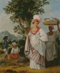 A West Indian Creole Woman Attended by her Black Servant