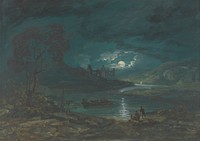 Night - River Landscape with a Ruined Abbey