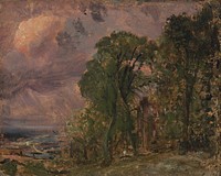 A View at Hampstead with Stormy Weather by John Constable