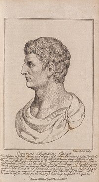 Octavius Augustus C&aelig;sar by William Blake. Original from Yale Center for British Art.