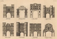 Ald Gate, Bishop's Gate, Moor Gate, Cripple Gate, Alder's Gate, New Gate, Lud Gate, Temple Barr