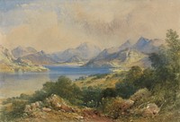 Mountainous Scene with a lake