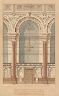 St. George's Hall, Liverpool: Interior Elevation