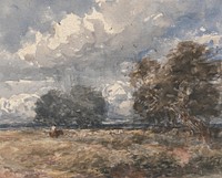 Shepherding the Flock, Windy Day by David Cox