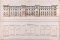 Facade and Ground Plan of a Terrace of Houses