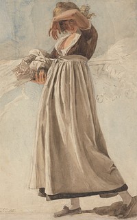 A Peasant Girl Shading Her Eyes