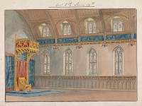 Design for Setting of Charles Kean's Richard II at the Princess's Theatre on March 12, 1857, Act 5, Scene 4