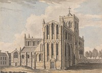 Northwest View of Castle Church, Hexham, Northumberland