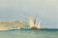 Coast Scene with Sailing Boats