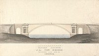 Design for Grosvenor Bridge, Chester by Thomas Harrison