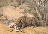 A Bear Attacking a Fallen Indian