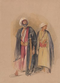 Sheik Hussein of Gebel Tor and His Son