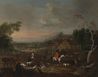 The Reverend Jemmet Browne at a meet of foxhounds by Peter Tillemans