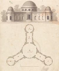 Early state, with revisions, of Design 23, Plate 25 of A Collection of Designs for Rural Retreats