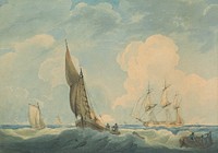 Shipping in a Choppy Sea by Follower of William Owen