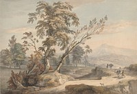 Italianate Landscape with Travellers no. 2 by Paul Sandby