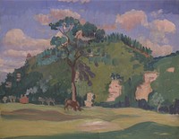 Landscape with a Grazing Horse