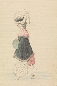 A Woman of Fashion in Walking Dress