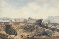 Plymouth Dockyard after the Fire