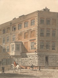 York House, the corner of Villiers Street and the Strand, with Richardson's Ancient and Modern Print Warehouse in the Foreground