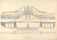 Plan of a Chain Bridge Now Being Erected over the Menai at Bangor Ferry