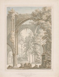 Inside View of Tintern Abbey looking from the Nave to the East Window by Thomas Sunderland