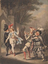 The Duel: 'Twelfth Night,' Act III, Scene IV by Henry William Bunbury