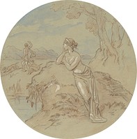 One of eighteen designs for a series of plates illustrating Venus and Adonis