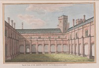 Herstmonceux Castle, East Sussex: North View of the Green Court by James Lambert of Lewes