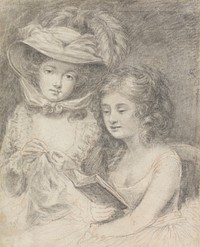 Study of a Woman Sewing and a Girl Reading