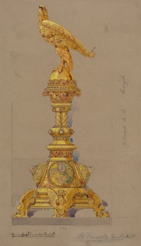 Designs executed for Jones and Willis, metal and wood-workers and church furniture manufacturers of Birmingham and London