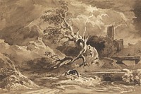 A Tree Struck by Lightning by Cornelius Varley