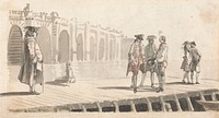 A Group of Men on Westminster Pier by Paul Sandby