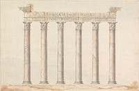 Elevation of Ruined Temple