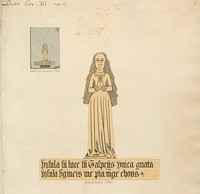 Brass Plate of a Woman from Layton Church