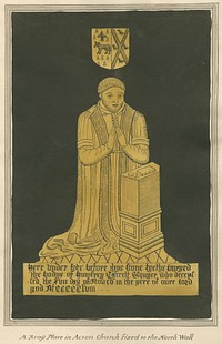 Brass Plate of a Kneeling Man