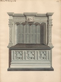 Tomb of Sir Henry Collet from Stepney Church, attributed to Daniel Lysons
