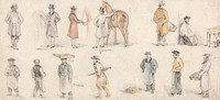 Studies of Tradesmen and Grooms