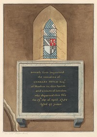 Memorial to Charles Hitch from East Ham Church