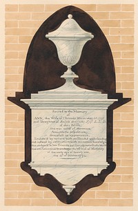 Memorial to Ann Wainewright, from Chiswick Church