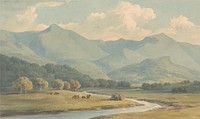 Carnedd Llewelyn and Carnedd David, Carnarvonshire, Seen Across the River Ogwen