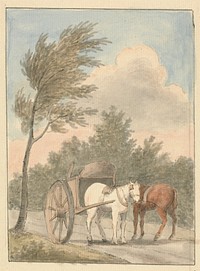 Horse Cart by Edward Francis Burney