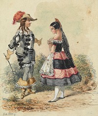 Cavalier and Maid in Spanish Costume